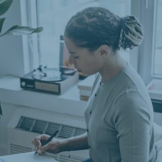 woman writing